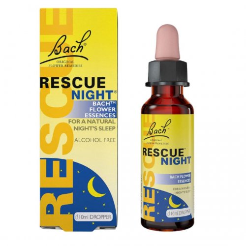 Dr. Bach Rescue Night Dropper Φυσικό Βοήθημα Σταγόνες για την Αϋπνία, 10ml